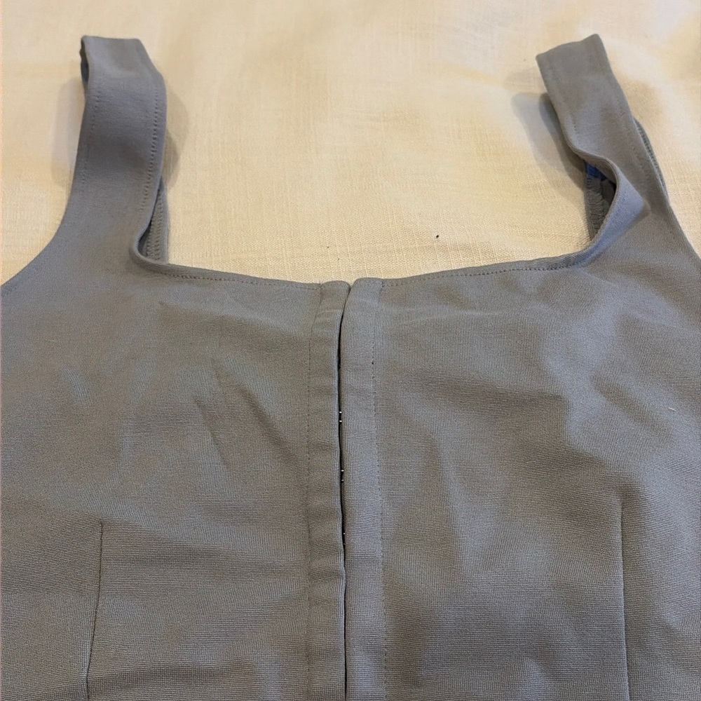 H&M Grey Square-Neck Crop Top